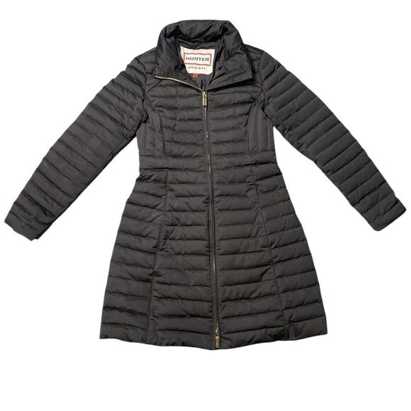 Hunter Refined Down Coat Black Size Small - Picture 4 of 15
